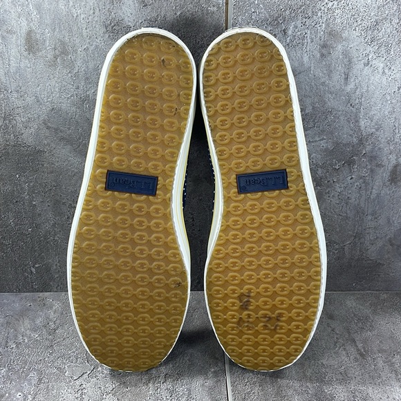 LL Bean Blue White Polka Canvas Flats Slip On Size 8 - Picture 7 of 8